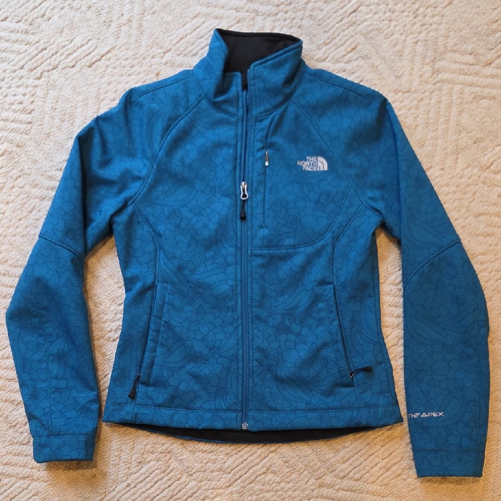 The North Face Women's Floral Blue Jacket XS